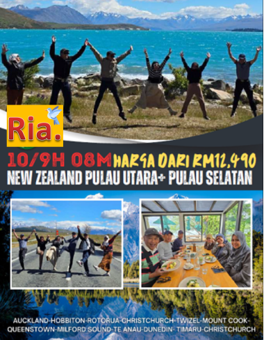 New Zealand Pulau Utara Pulau Selatan 9H8M