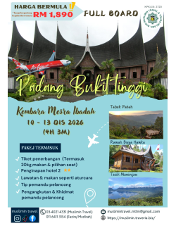 Padang Bukit Tinggi Maninjau 4H3M